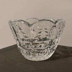 Vintage Godinger Shannon Irish Crystal Christmas Tree Scallop Collectible Dish